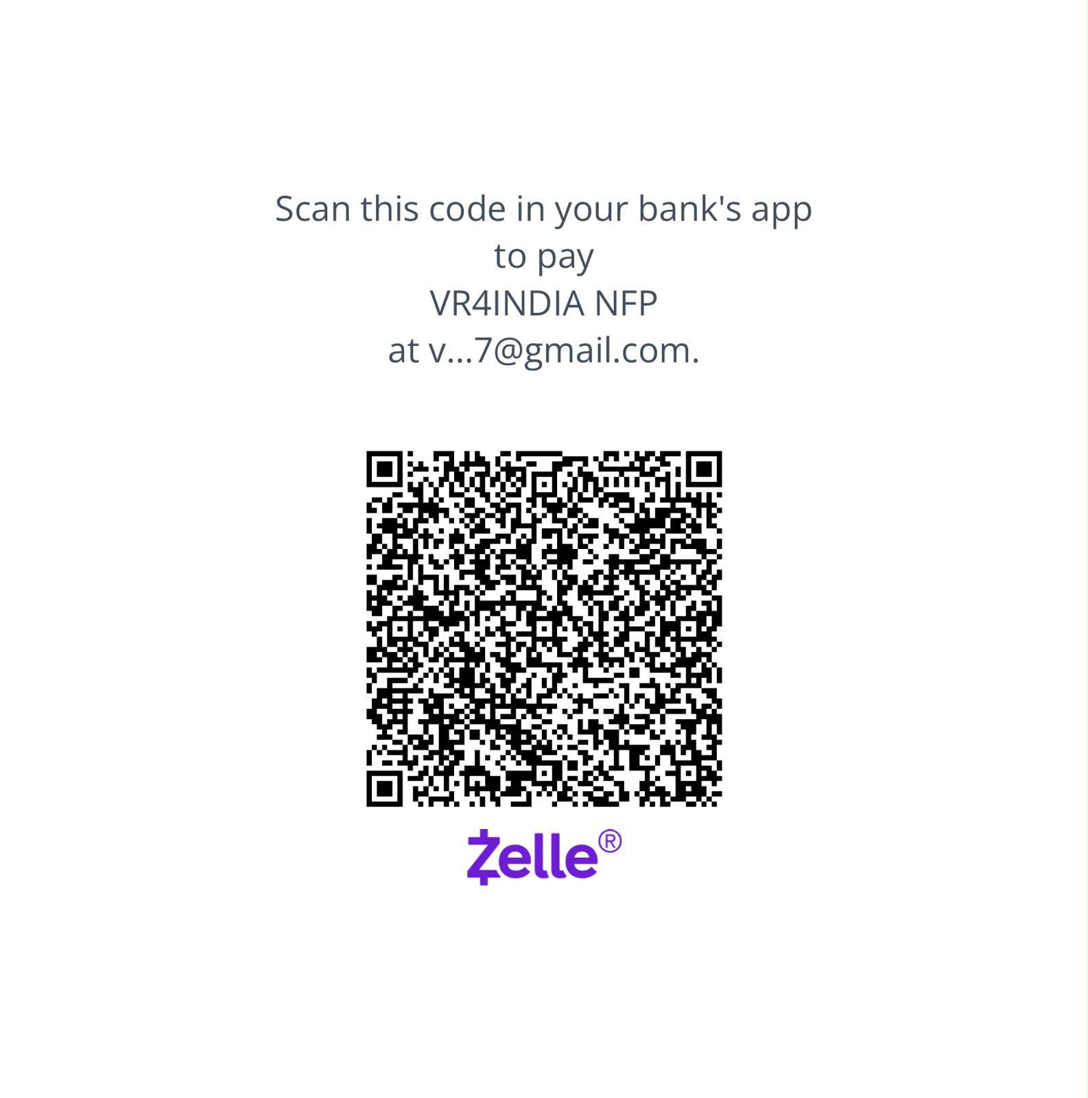 Zelle QR code for donations to Masjid al-Ummah